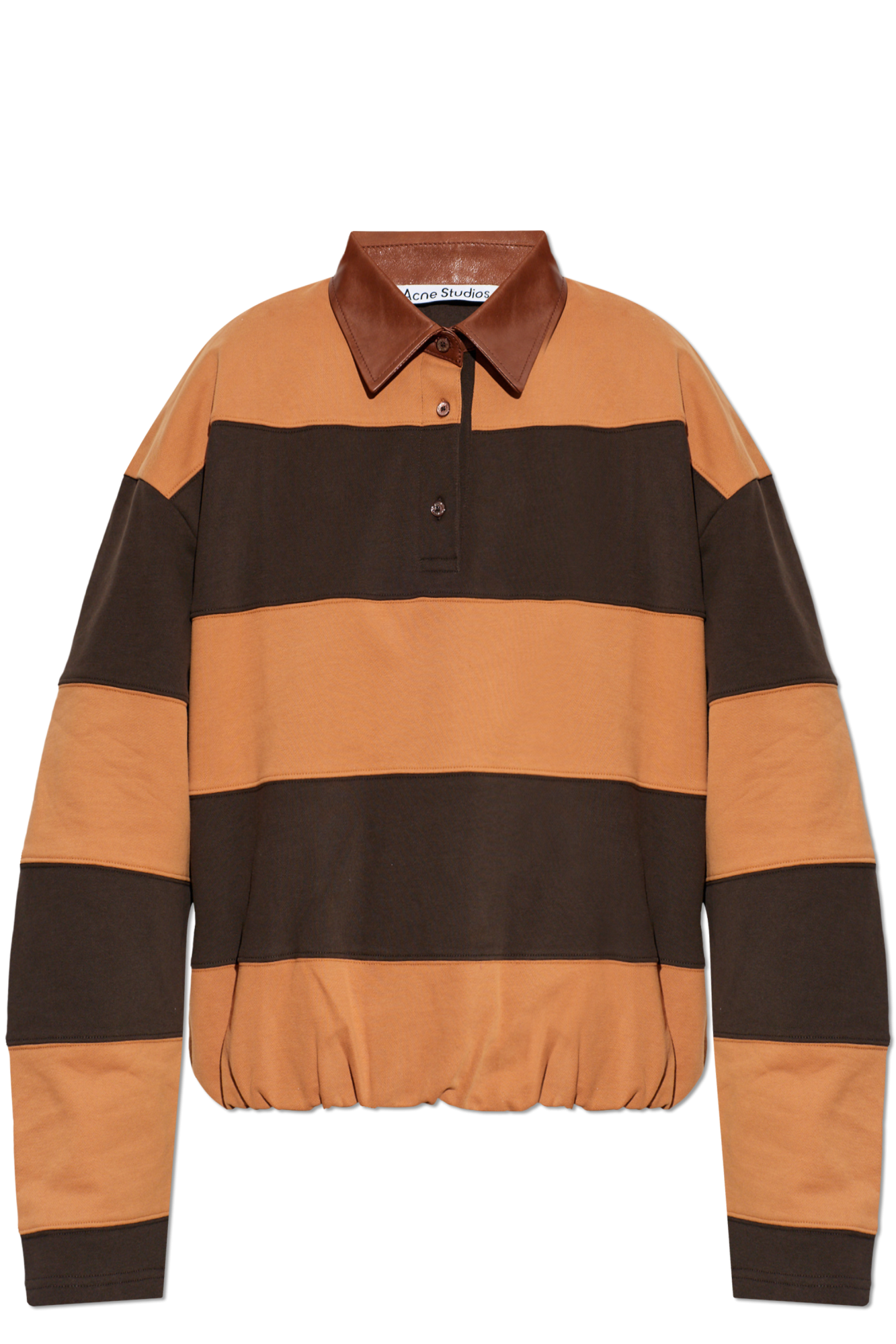 Acne Studios Polo with leather collar | Women's | Vitkac
